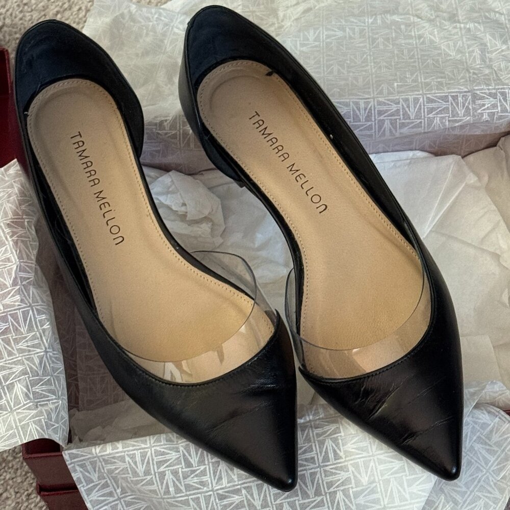 Tamara Mellon Darling Flats Black EUC